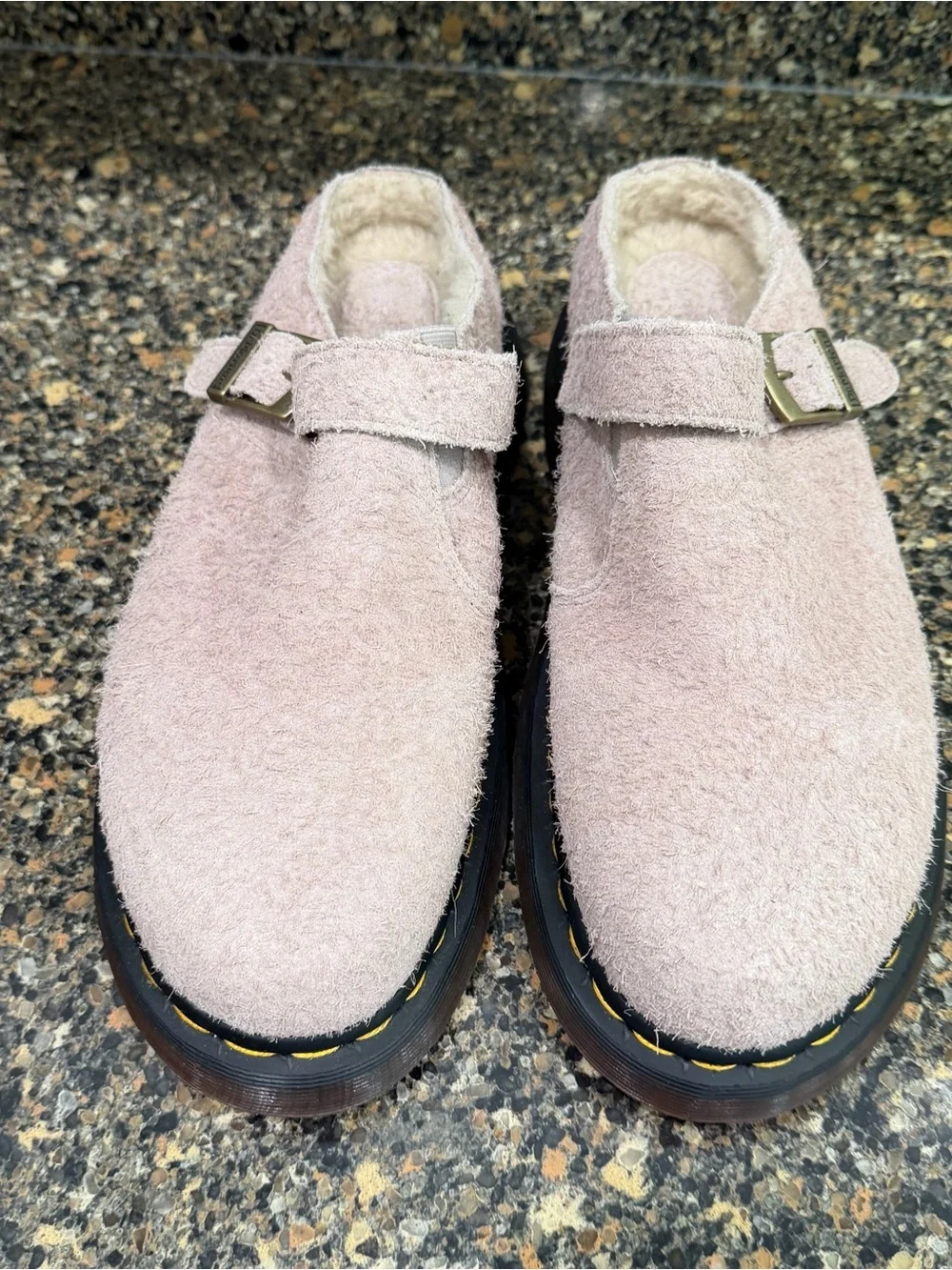 Dr. Martens mens isham Suede Slip-On Clog 12